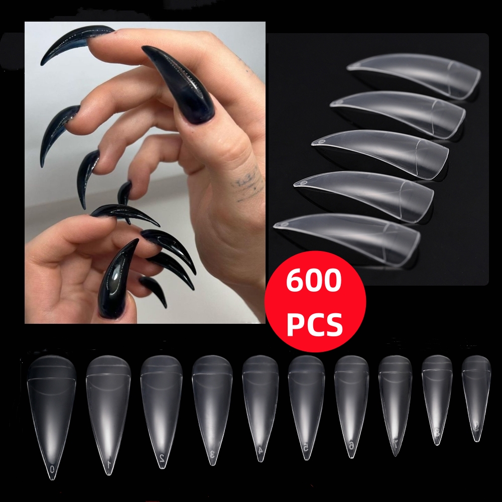 Nail Art Xl - 600 Adet Ekstra Uzun Şahin Kavisli