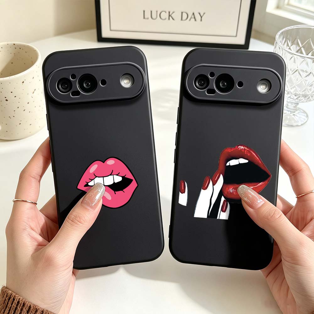 Nail Art Xl - Kırmızı Dudaklar Tırnak Sanatı Telefon Kılıfı