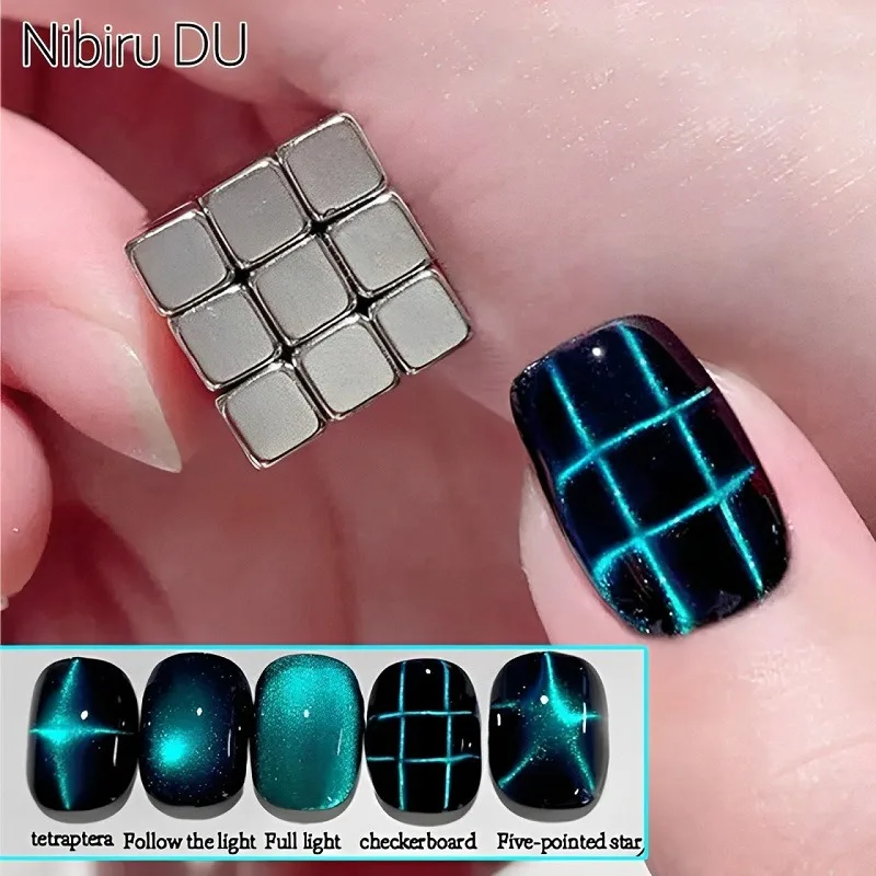 Striping Tape Nail - 27 adet Kedi Gözü Mıknatıs Küp