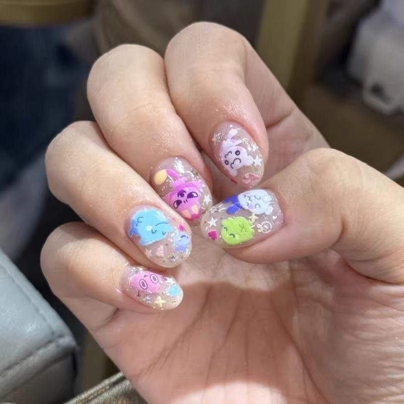 Nail Art Design - Sıcak Satış Tamagotchi Paradise Mutlu Bahçe