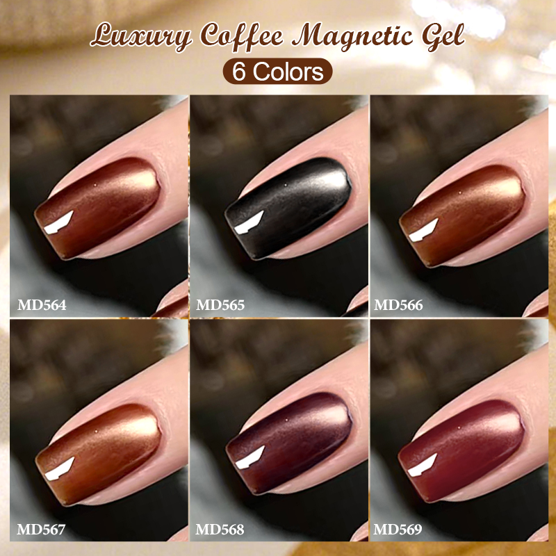 Nail Art Gel - 8ml Lüks Kahve Rengi Manyetik Jel