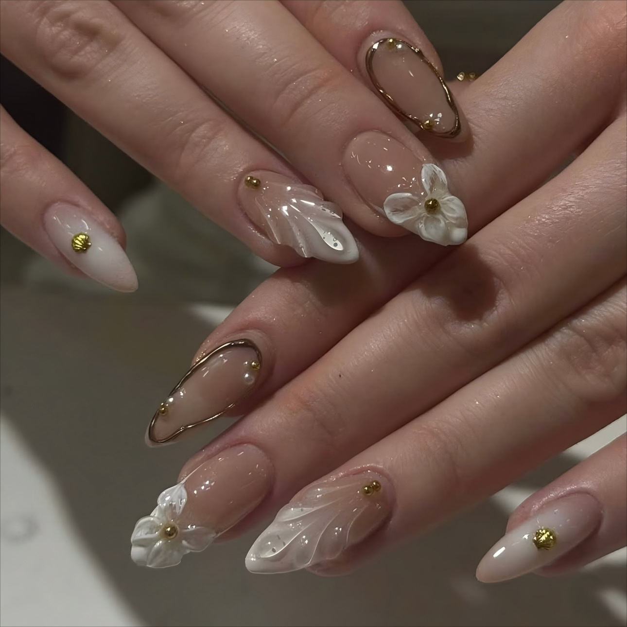 Nail Art French Nails - Kadınlar ve kızlar için 3D takma