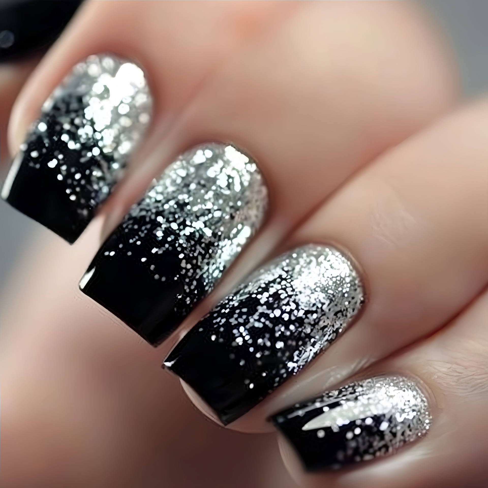 Nail Art Design - Kısa orta boy takma tırnaklar Gradyan