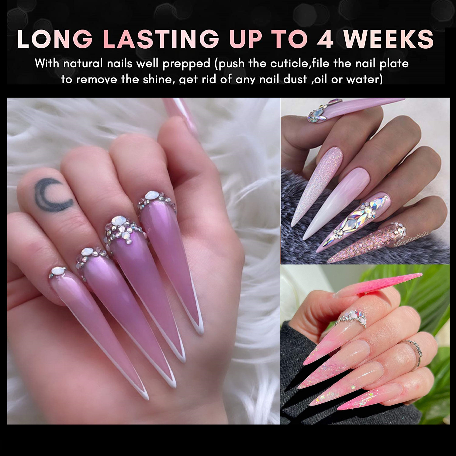XXL Stiletto yanlış tırnaklar- - Nail Art Xl incelemesi ve fiyatı