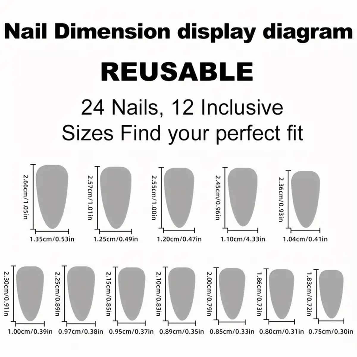 24 adet Badem Şeklinde Takma T - Nail Art Design incelemesi ve fiyatı