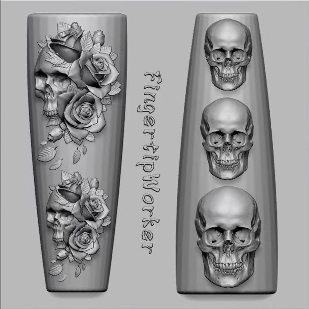 2 Parça Set Koyu Gül Kafatası  - Nail Art Vintage incelemesi ve fiyatı