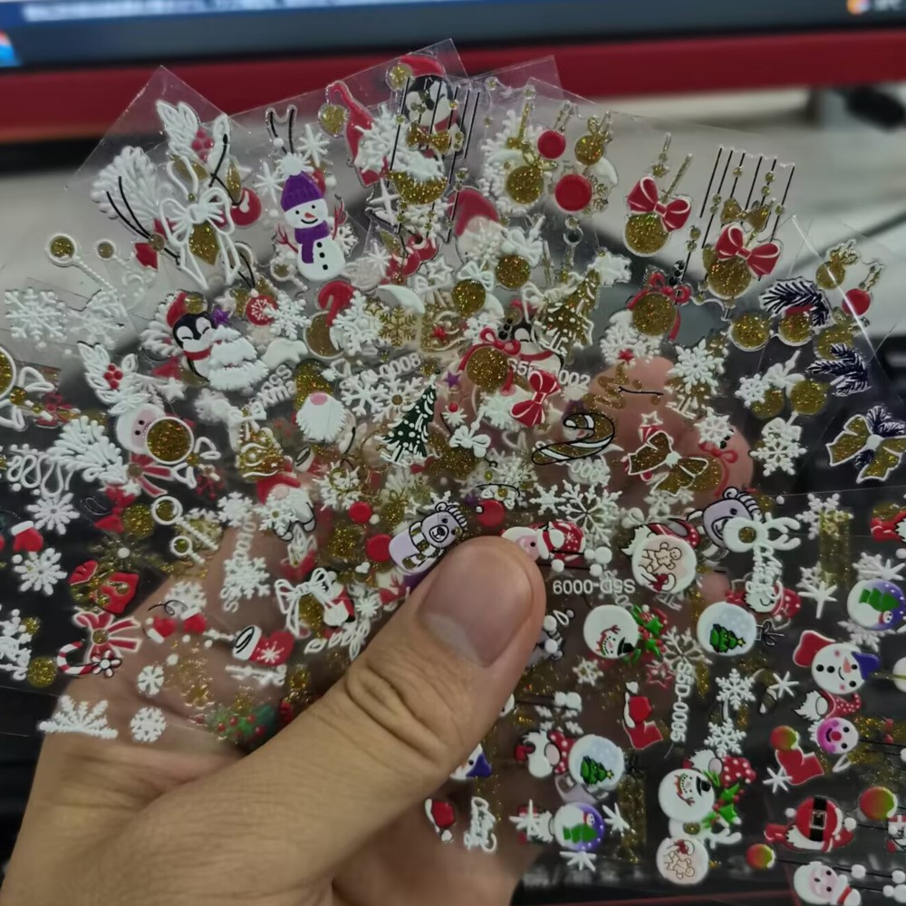 5D Glitter noel kabartmalı tır - Nail Art Xmas 2025 incelemesi ve fiyatı