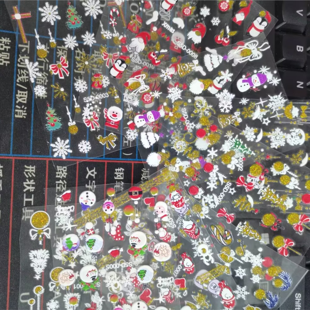 5D Glitter noel kabartmalı tır - Nail Art Xmas 2025 incelemesi ve fiyatı