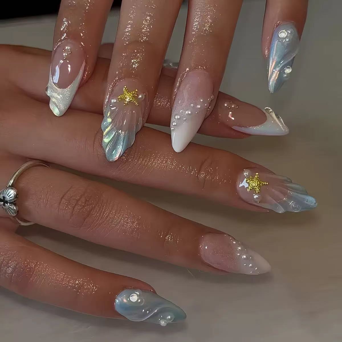 24 adet Kısa Oval 3D Jel Tırna - Nail Art French Nails incelemesi ve fiyatı