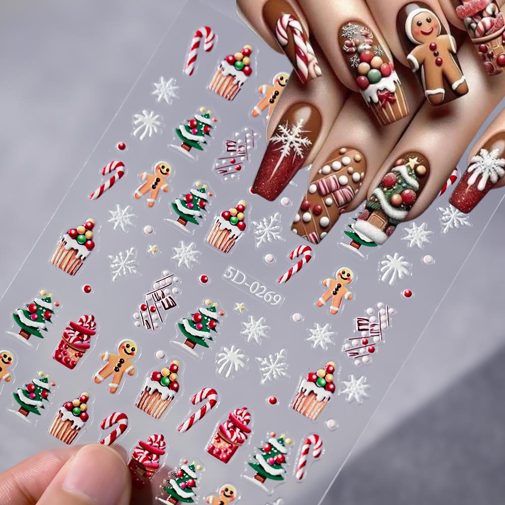 1 adet Noel 5D Zencefilli Kura - Nail Art For Men incelemesi ve fiyatı