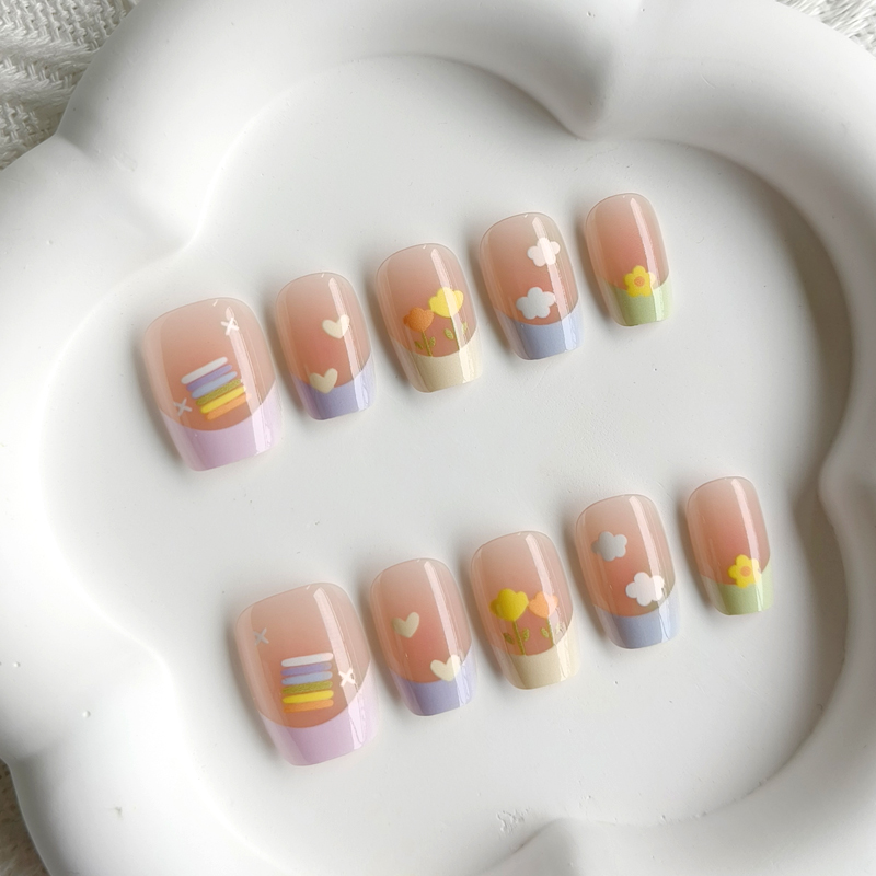 10 adet kadın bahar taze ve na - Nail Art French Nails incelemesi ve fiyatı