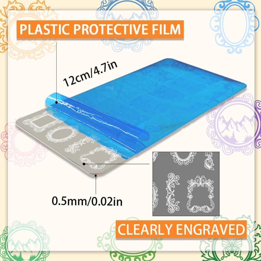 3 adet Vintage Resim Çerçevesi - Nail Stamping Plate incelemesi ve fiyatı
