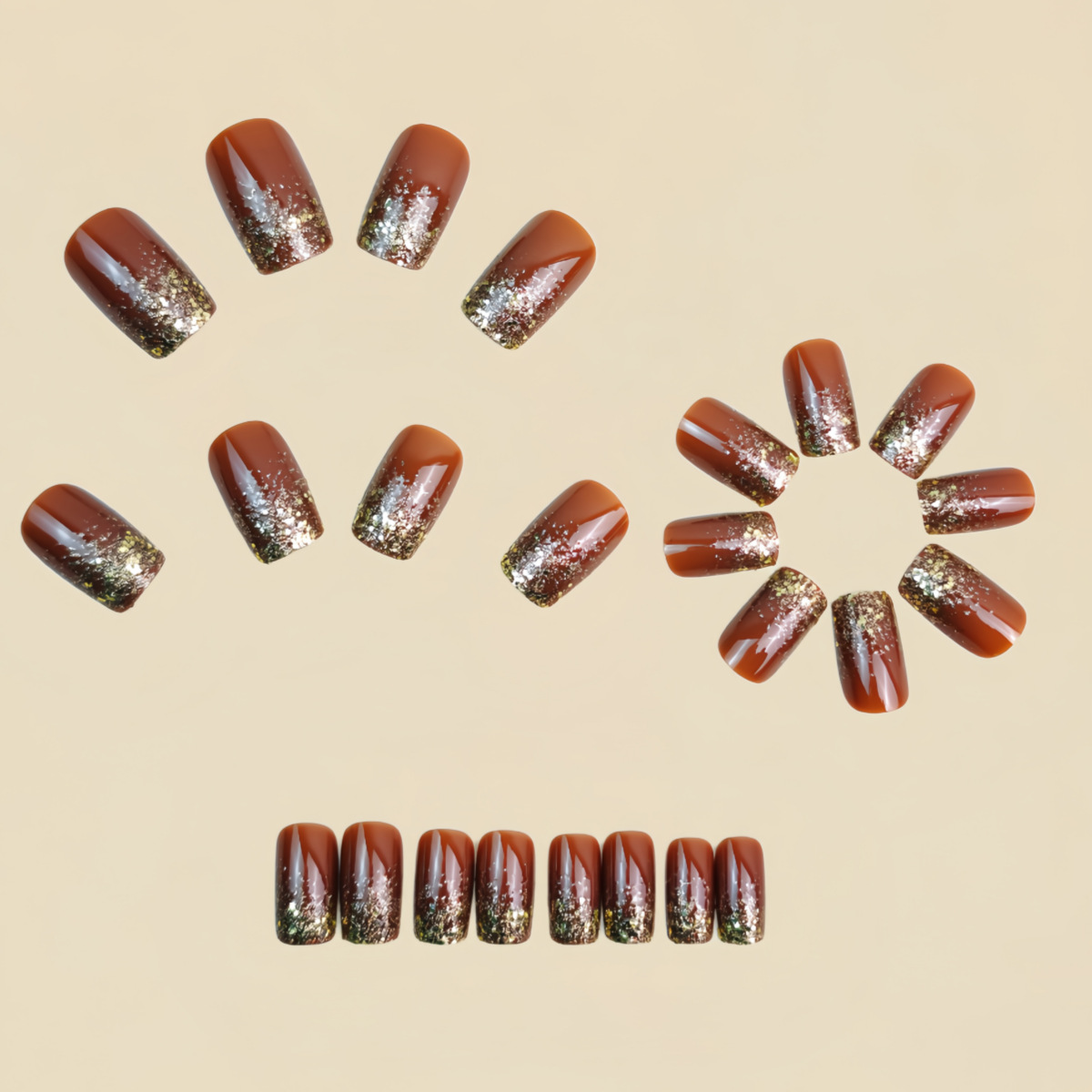 Kısa orta boy takma tırnaklar  - Nail Art Design incelemesi ve fiyatı