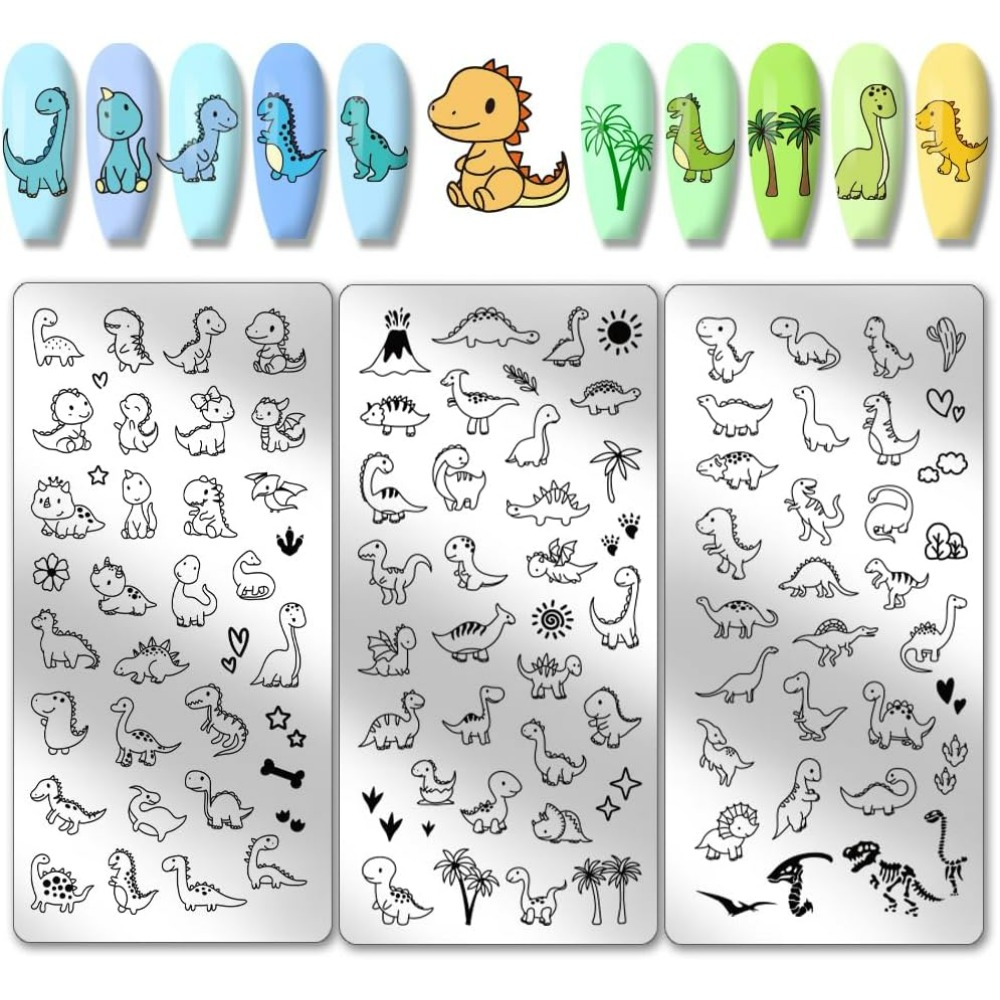 3 adet Dinozor Tırnak Damgalam - Nail Stamping Plate incelemesi ve fiyatı